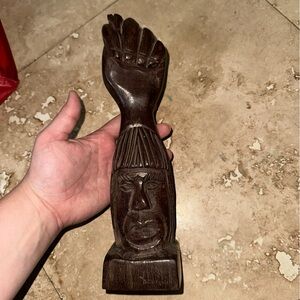 Vintage Wood Figa Fist Carved Fertility Femininity